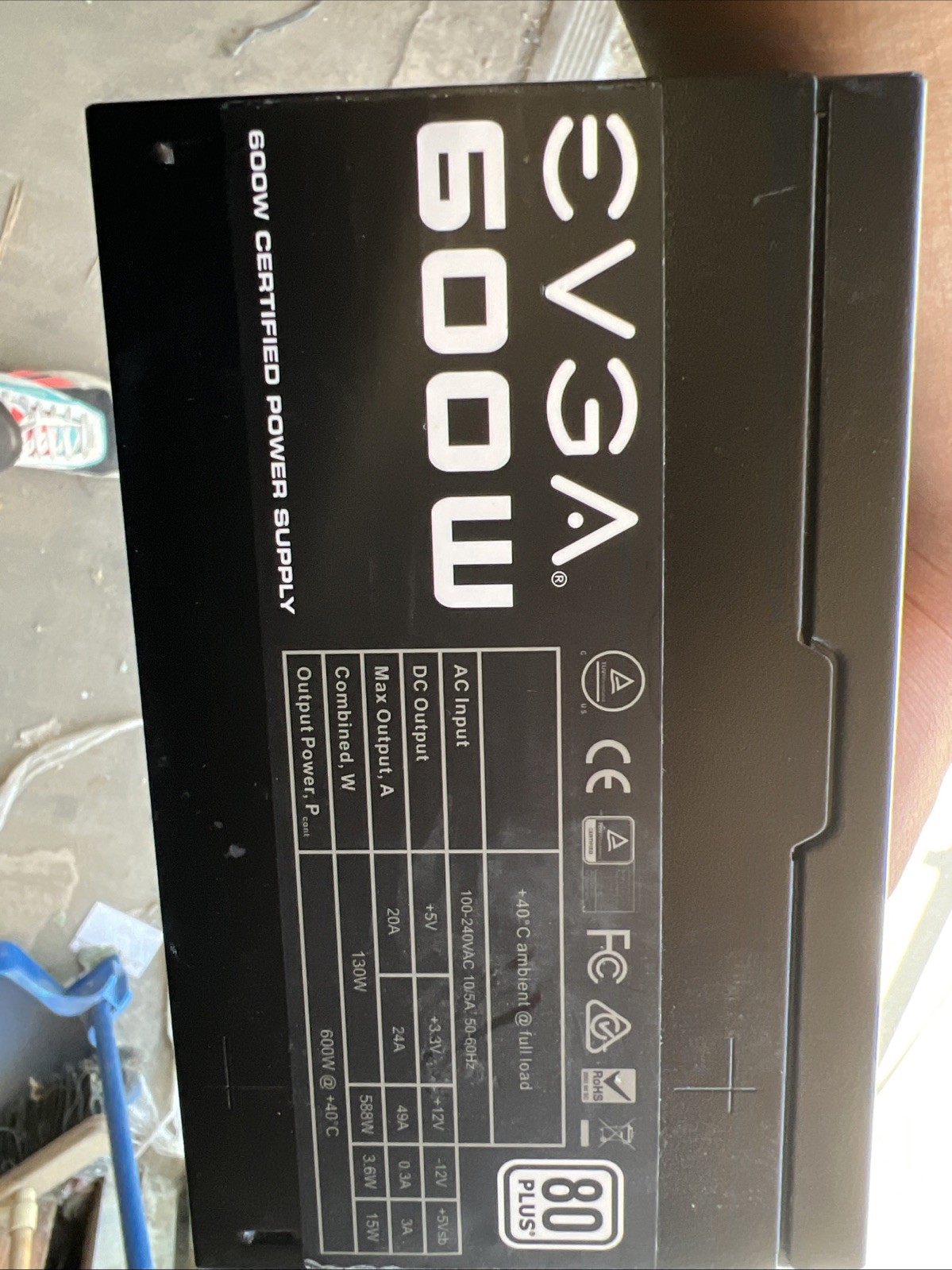 EVGA 600watt 100-W1-0600-B1 Power Supply