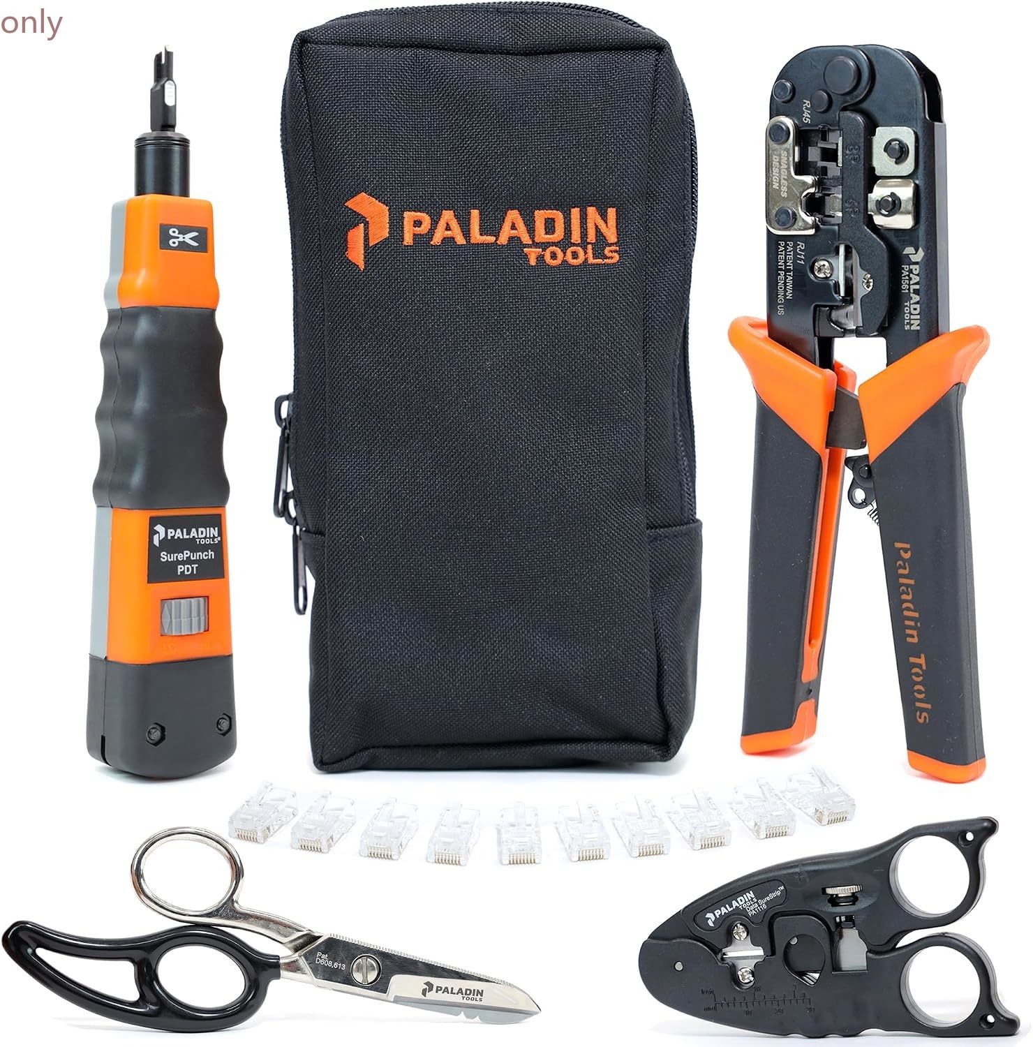 Paladin Tools PA4908 Network Tool Kit - VDV Technicians Kit - Black, Orange