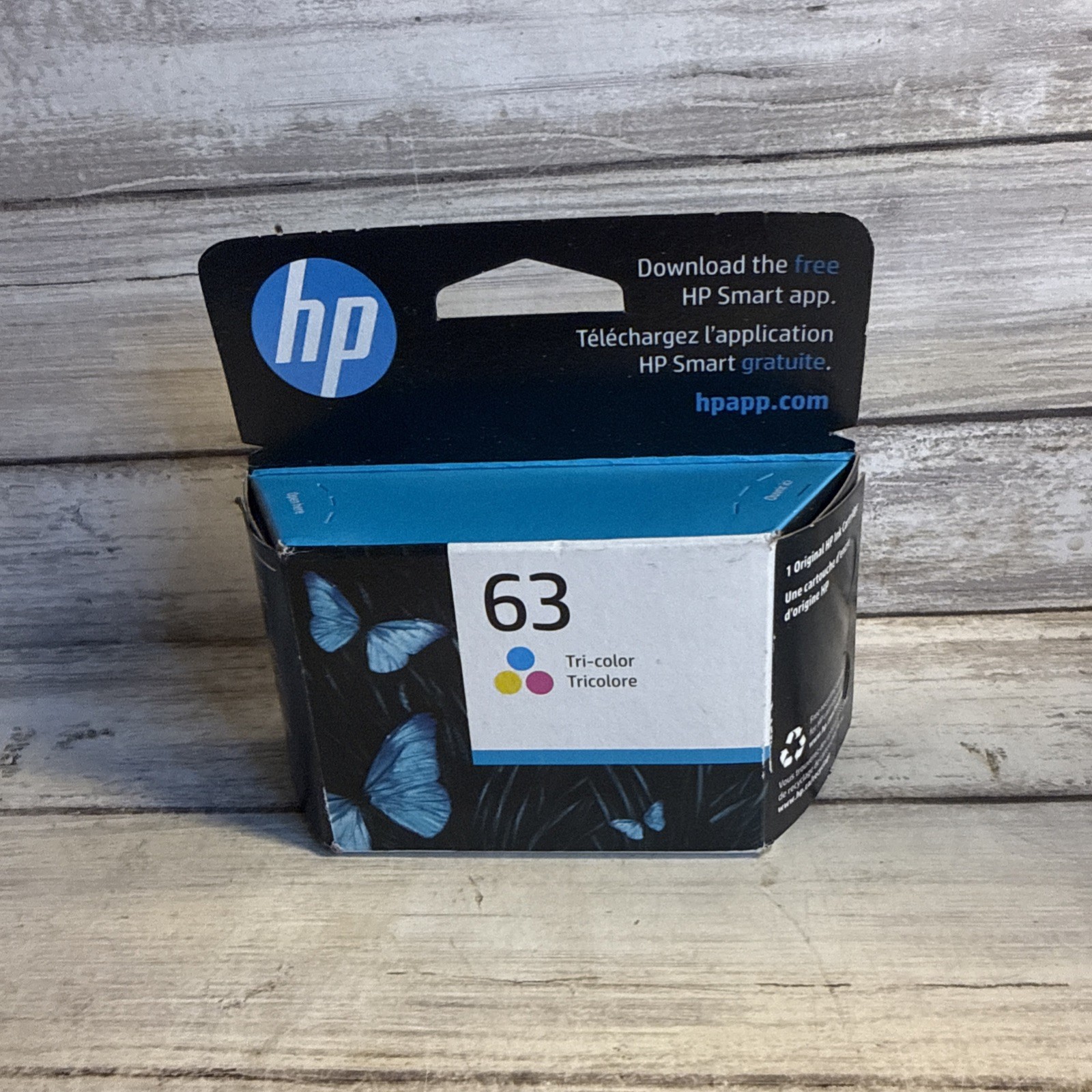 New Genuine HP 63 Tri-Color Ink Cartridge F6U61AN Ships Free Exp Apr 2026