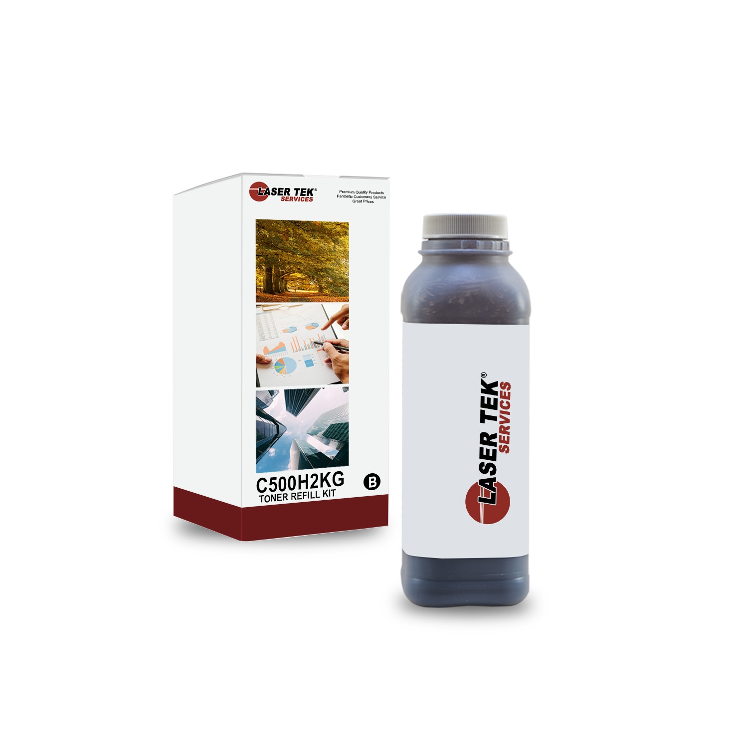 LTS C500H2KG Black Toner Refill Kit Compatible for Lexmark C500 X500 X502