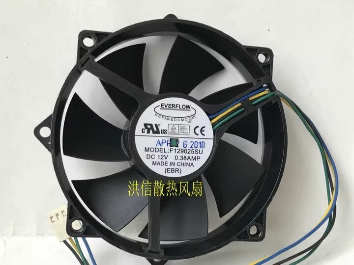 EVERFLOW F129025SU 12V 0.38A 90*25MM 4-Pin PWM Cooling Fan