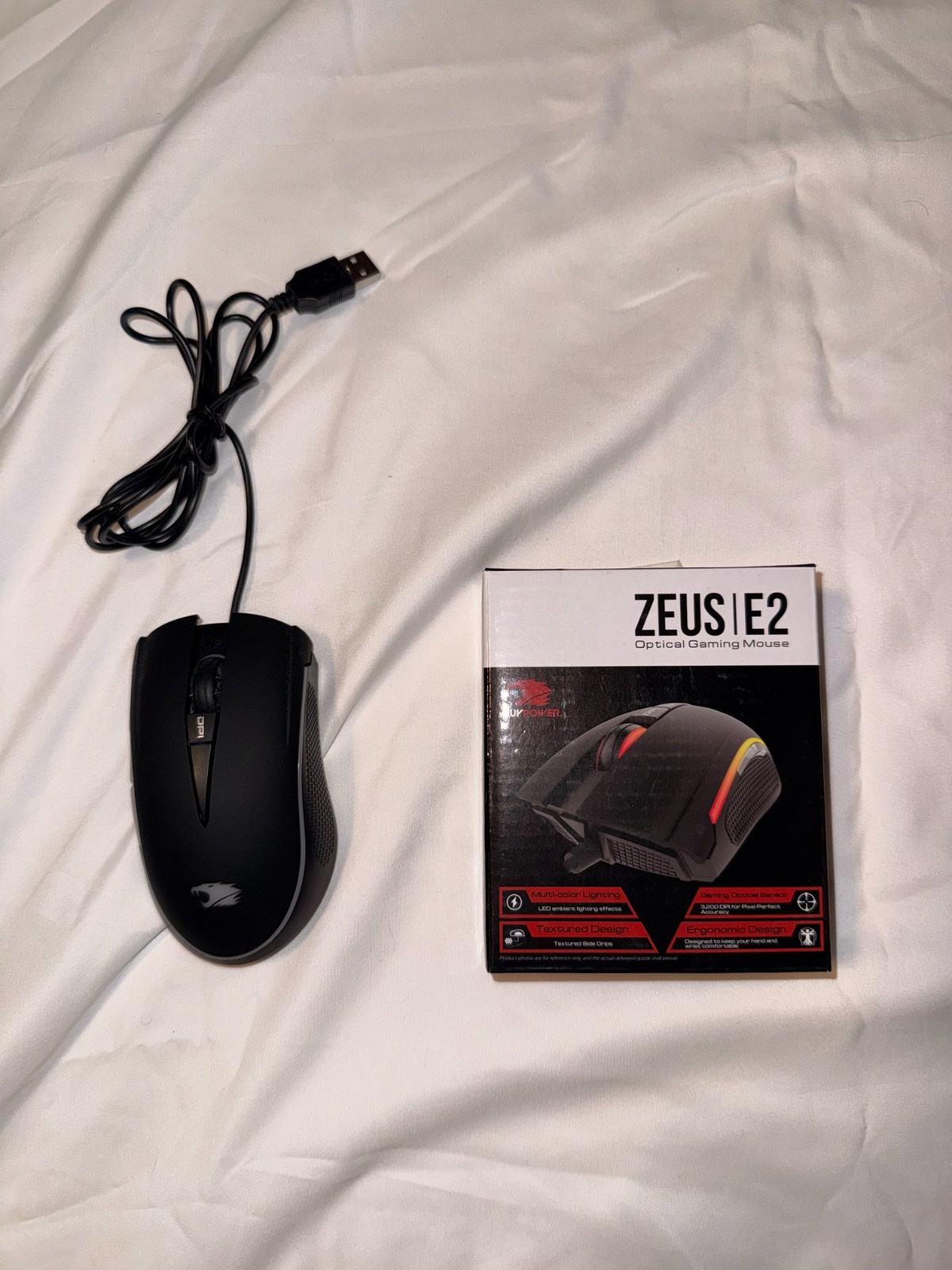 iBUYPOWER Ares E1 Gaming Keyboard & Zeus E2 Optical Mouse Bundle New Open Box