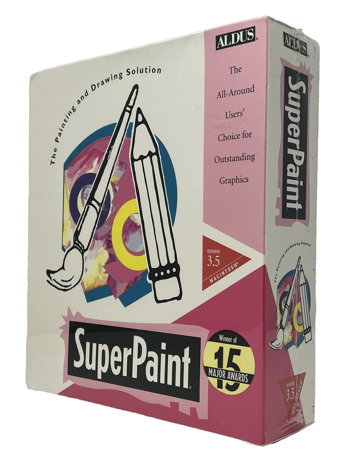 Aldus SuperPaint Version 3.5 for Apple Macintosh 1992 Vintage New Sealed Big Box