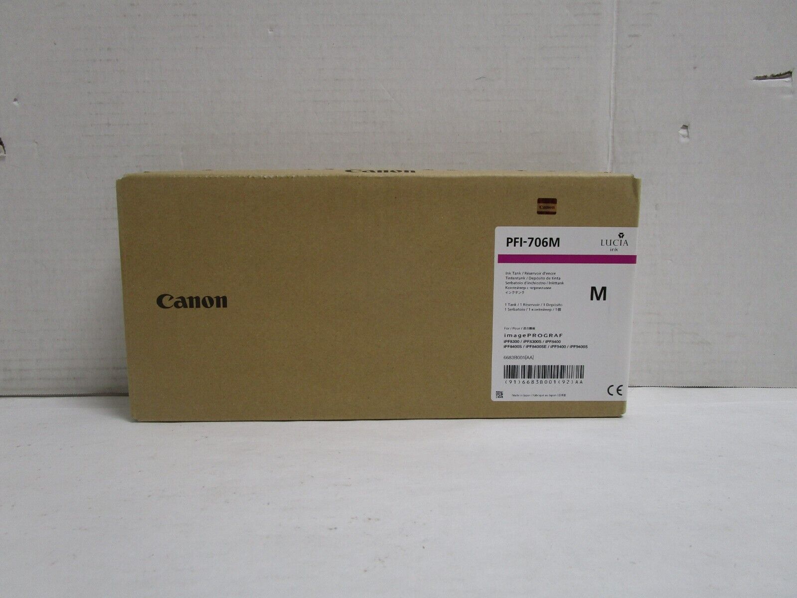 GENUINE CANON 6683B001 PFI-706M Magenta Ink Cartridge 04/2023 NEW SEALED
