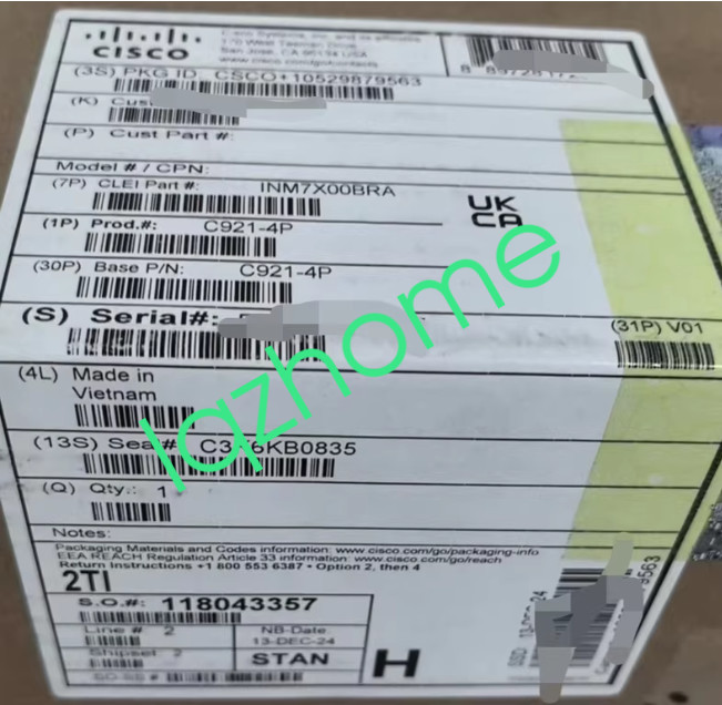 1PCS Cisco integrated router C921-4P new via FedEx or DHL