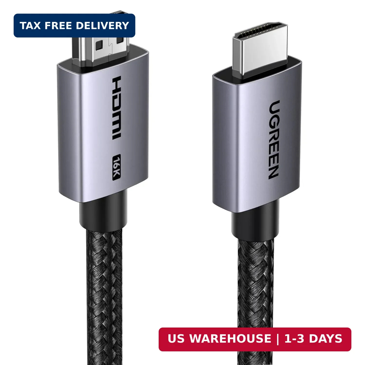 UGREEN 16K HDMI 2.2 Cable 96Gbps 6.6FT, Ultra High Speed HDMI Cord Aluminum, 4K@