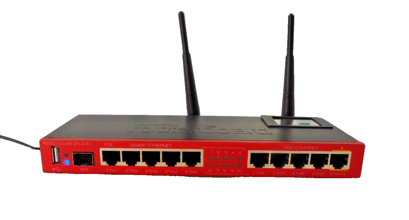 Mikrotik Routerboard RB2011UiAS-2HnD-IN 1*SFP 10*Ethernet Router NO AC Adapter