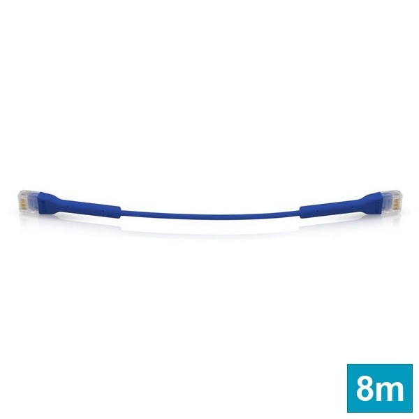 Ubiquiti U-Cable-Patch-8M-RJ45-BL 8m Ultra-Thin Cat6 Patch Cable, Blue
