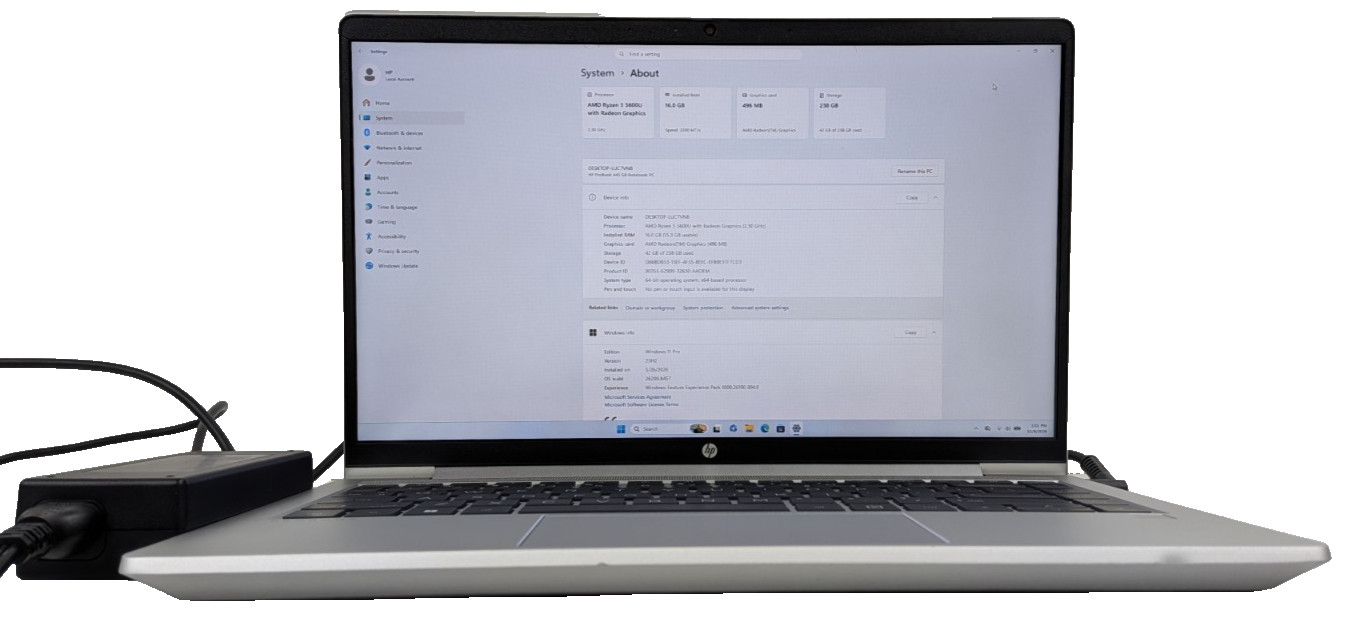 HP ProBook 445 G8 - 6 Core Ryzen 5 5600U 16GB 256SSD Windows 11 Grade A-
