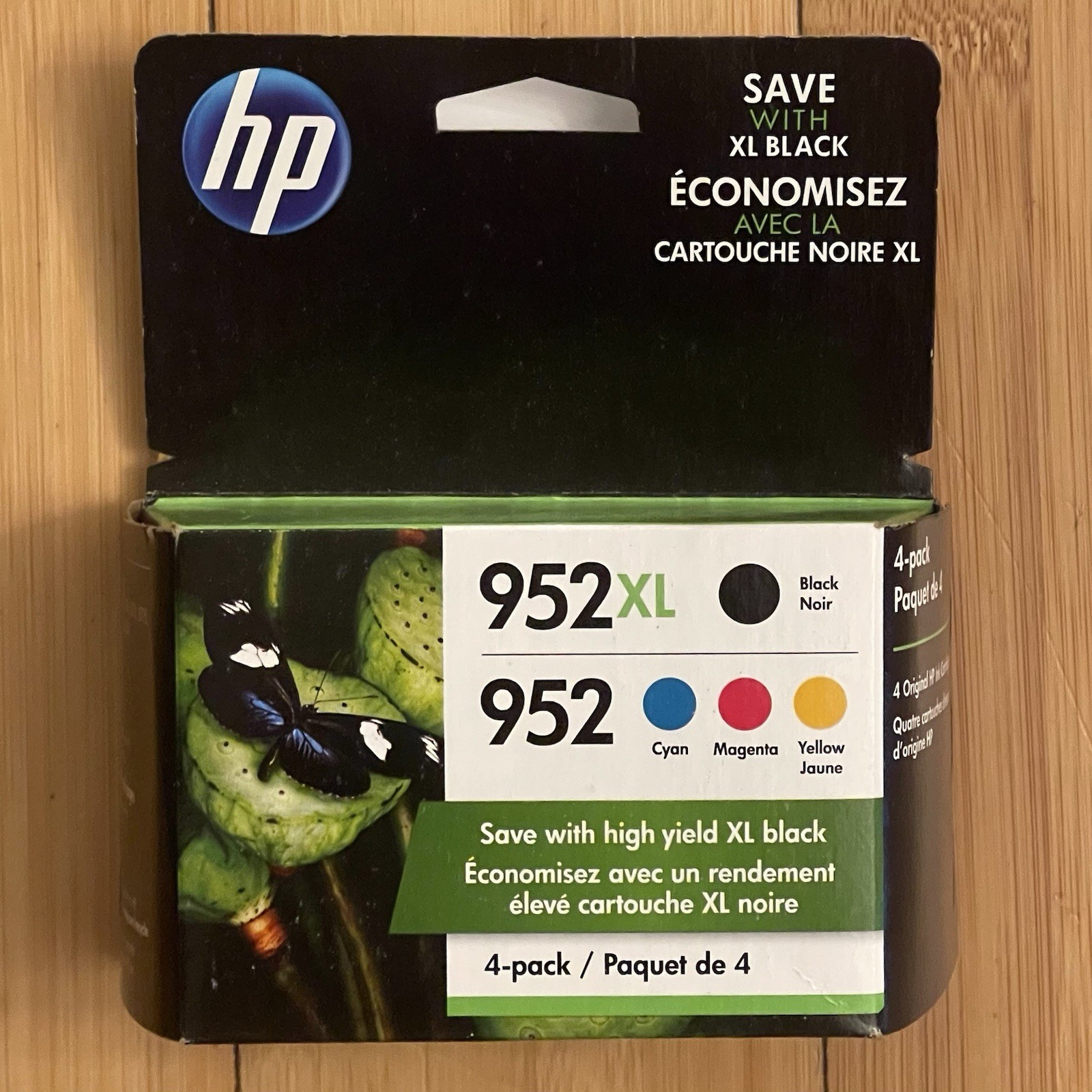 GENUINE HP 4-PACK HP 952XL Black & 952 Color Ink OFFICEJET PRO 8710 New Sealed