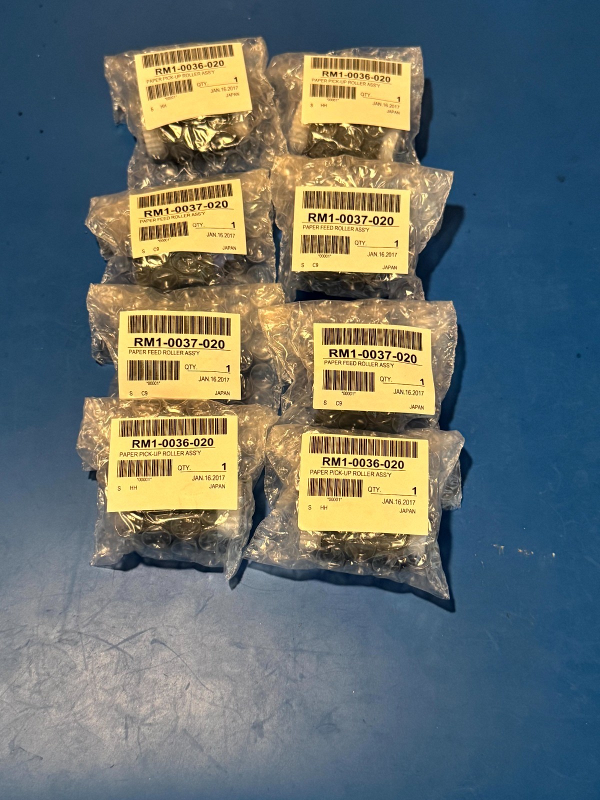 HP RM1-0036-020 RM1-0037-020 Paper Pickup Feed Rollers OEM Lot of 8