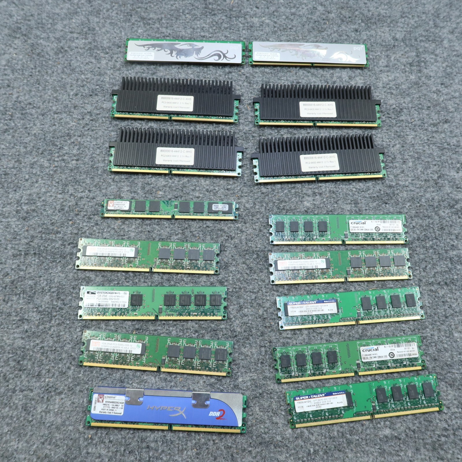 Lot of 1 LBs SCRAP RAM MIXED Memory 1GB 2GB DDR2 Scrap Gold Parts UNTESTED