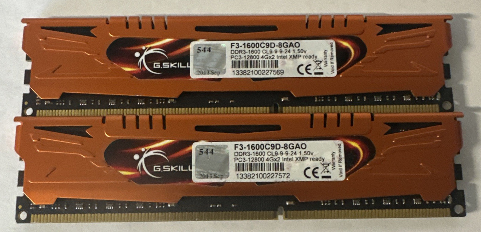 G.Skill Ares F3-1600C9D-8GAO 8GB (2x4GB) 2Rx8 PC3-12800 DDR3 Desktop Memory