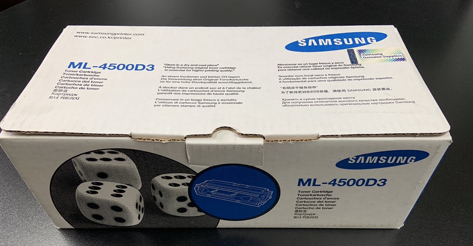 Original Samsung ML-4500D3 Toner Laser Cartridge, Black, NEW