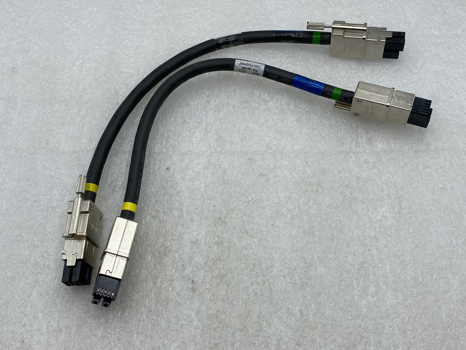 X2 Cisco CAB-SPWR-30CM 3750X 3560x 3850X 30cm Stack Power cable 37-1122-01 RevA0