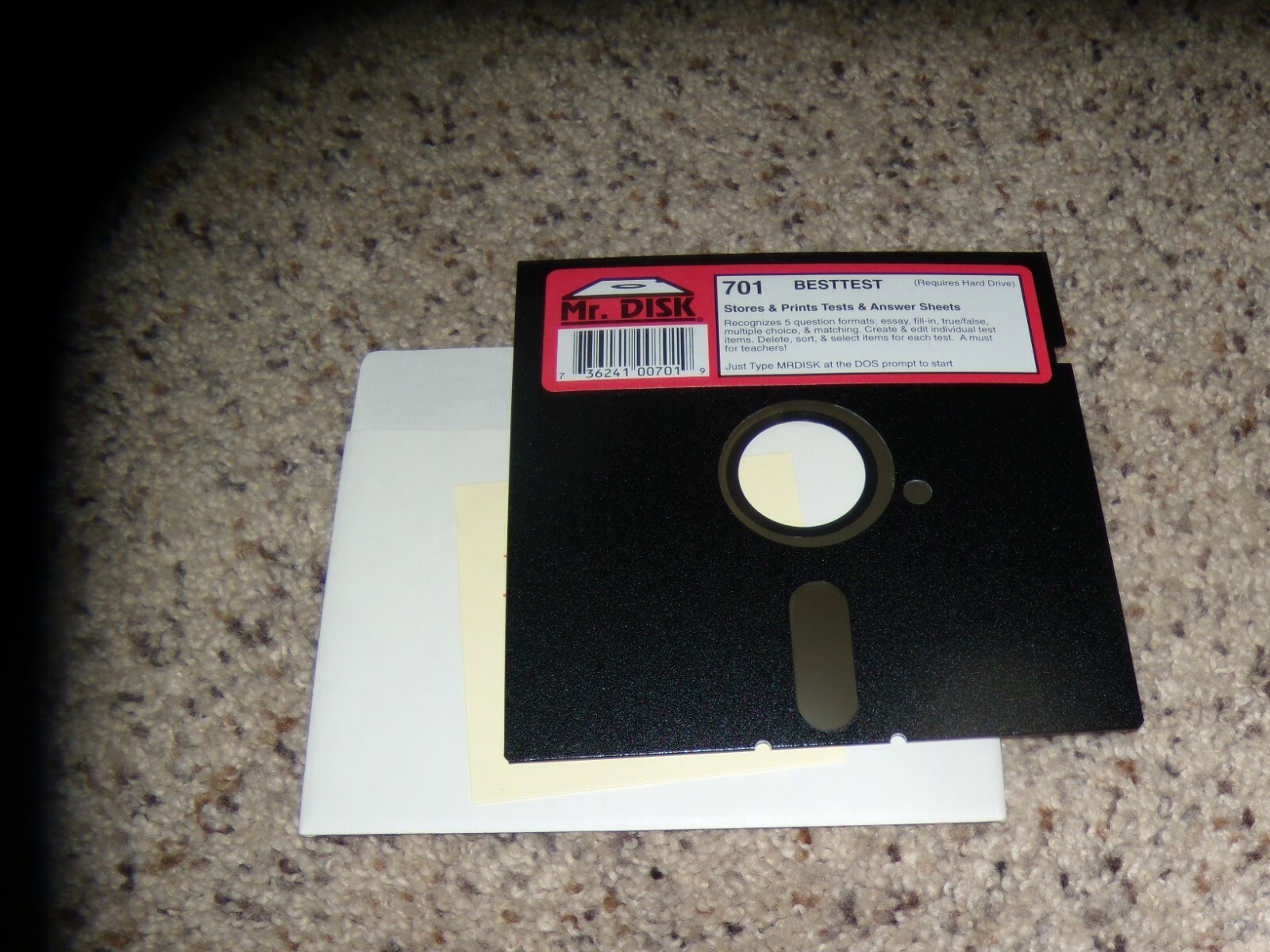 Besttest Stores & Prints Tests & Answer Sheets MS-DOS PC Program 5.25" disk 