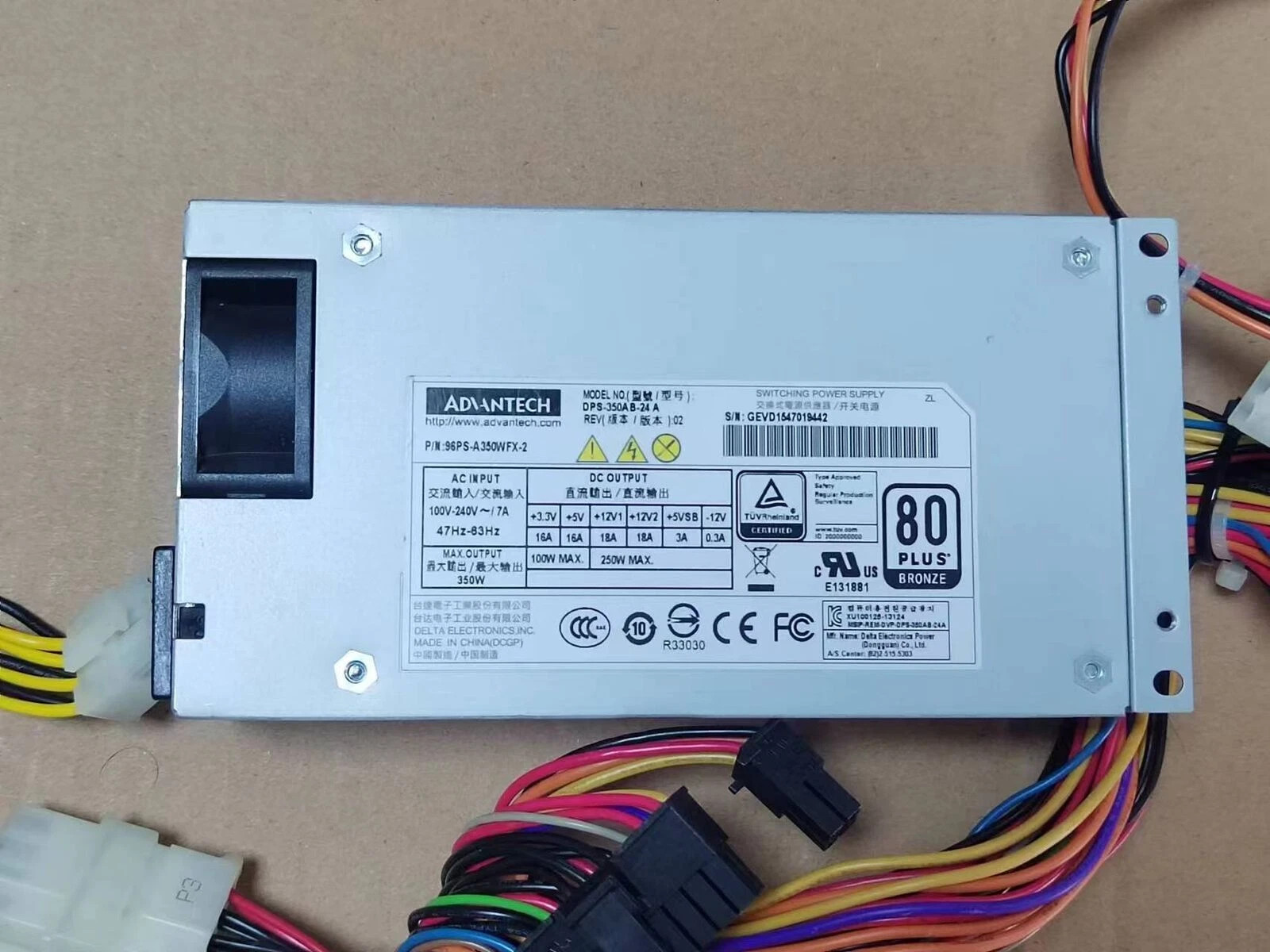 1Pcs New Advantech DPS-350AB-24A 96PS-A350WFX-2 Fast delivery