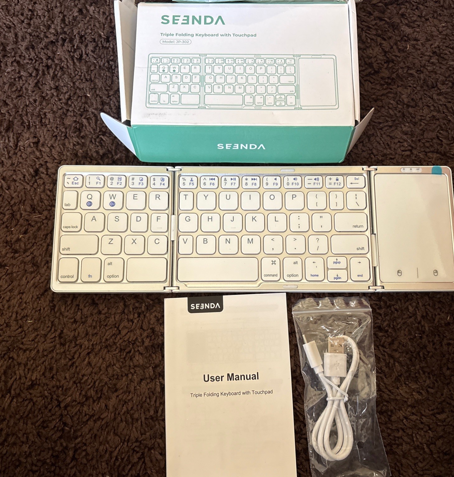 Seenda Foldable Bluetooth Keyboard with Touchpad