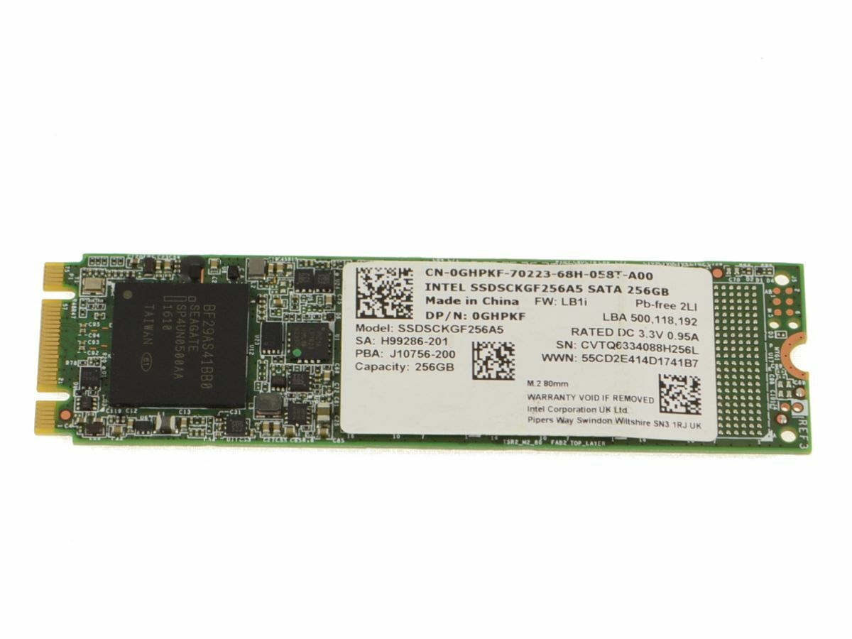 Dell 0GHPKF Intel SSDSCKGF256A5 256GB SATA SSD Hard Drive 