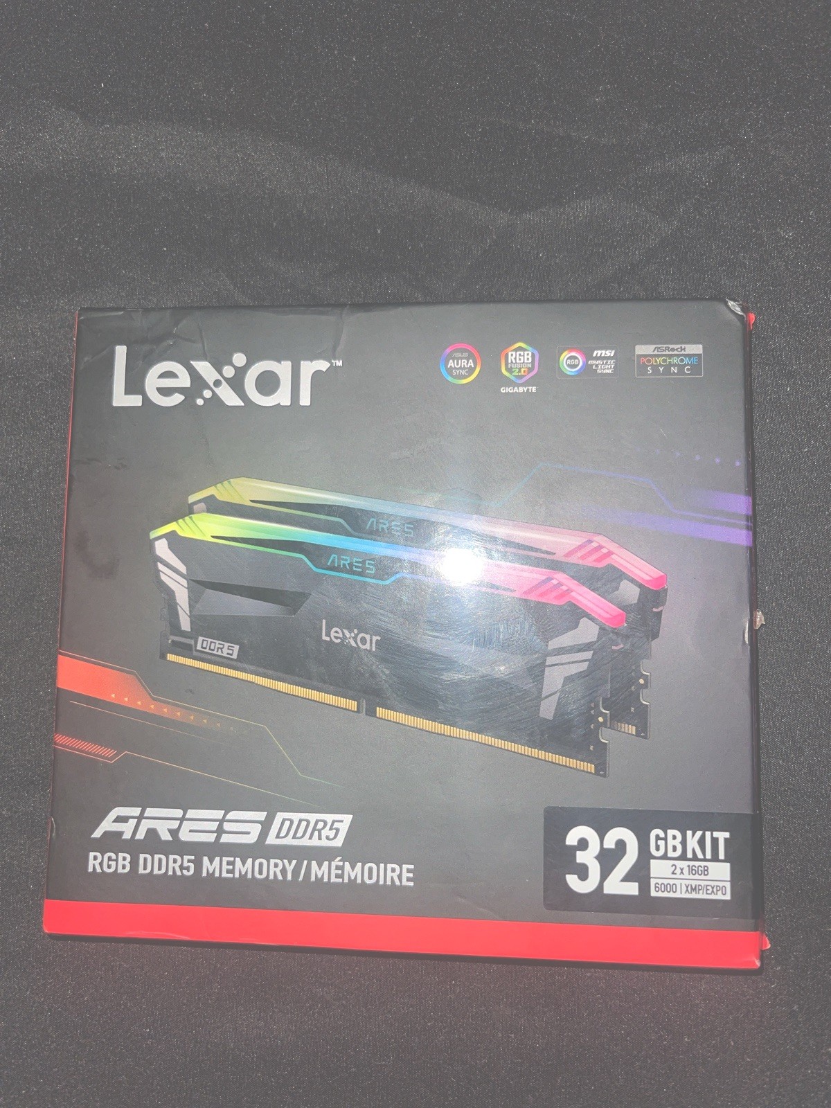 Lexar ARES DDR5 RGB 32GB (2x16GB) cl30 6000MHz DIMM Desktop Memory Kit