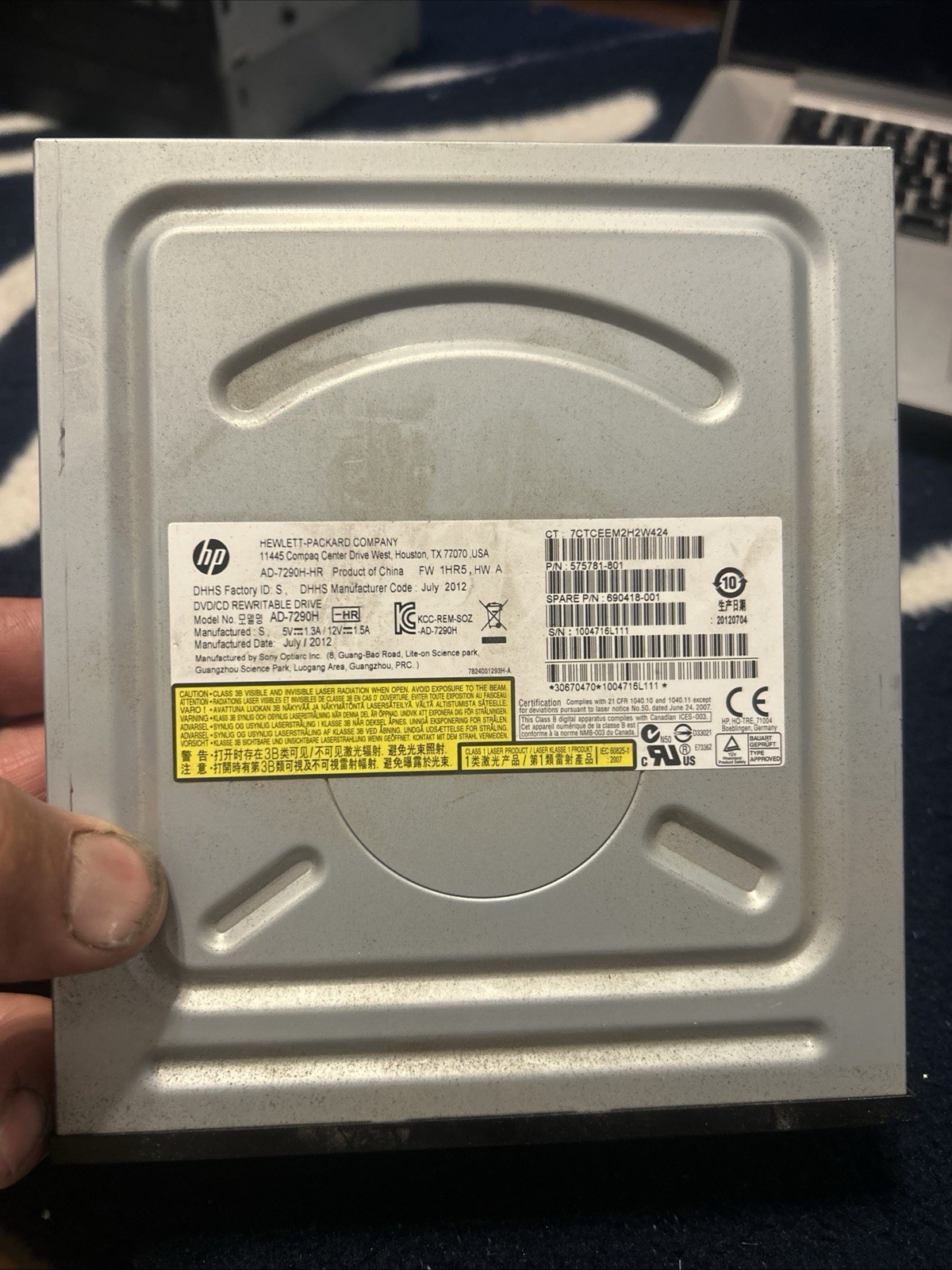 USED HP AD-7290H DVD/CD Rewritable Disk Drive 