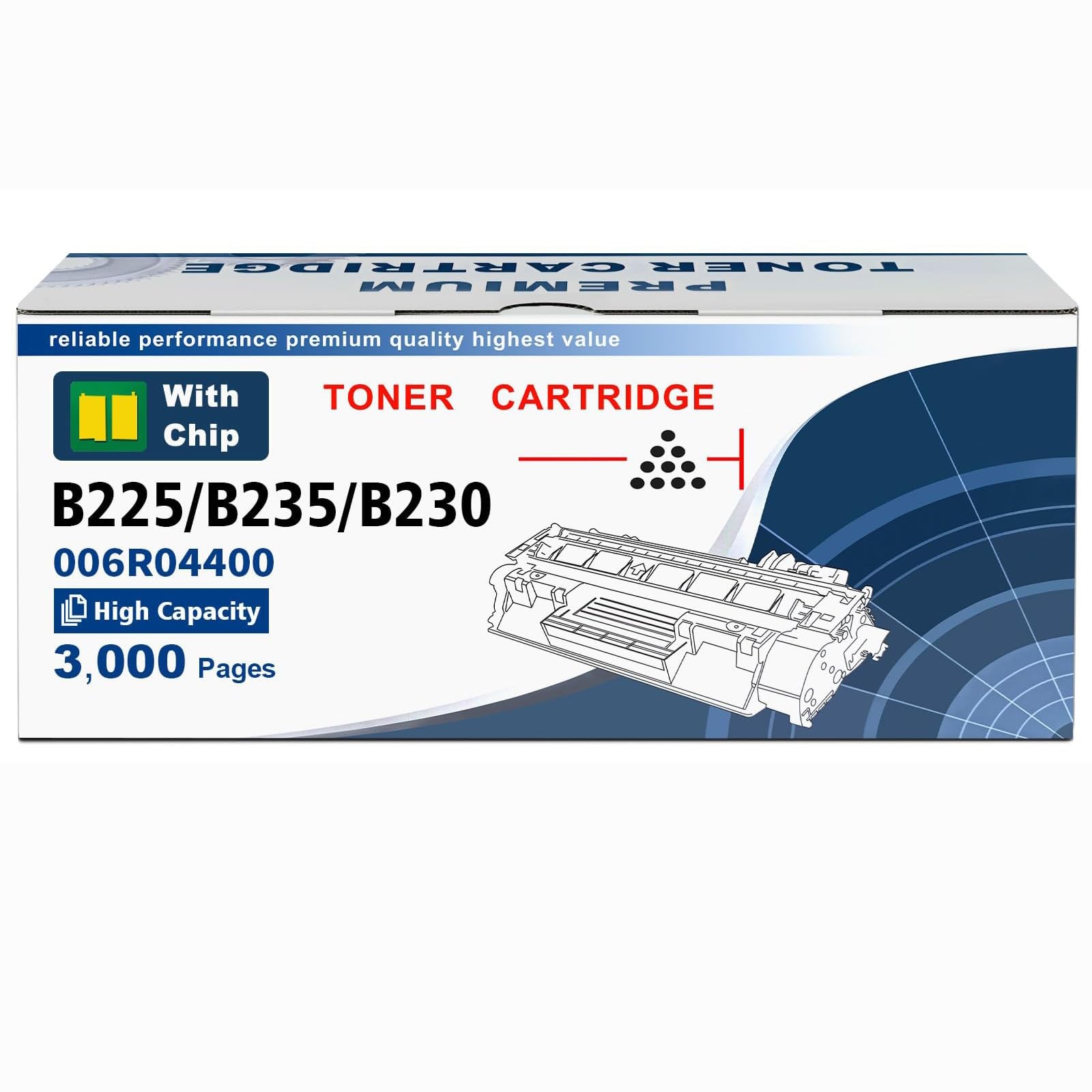 B230 B225 B235 Black Toner Cartridge 006R04400 High-Yield 3,000 Page-Yield Re...