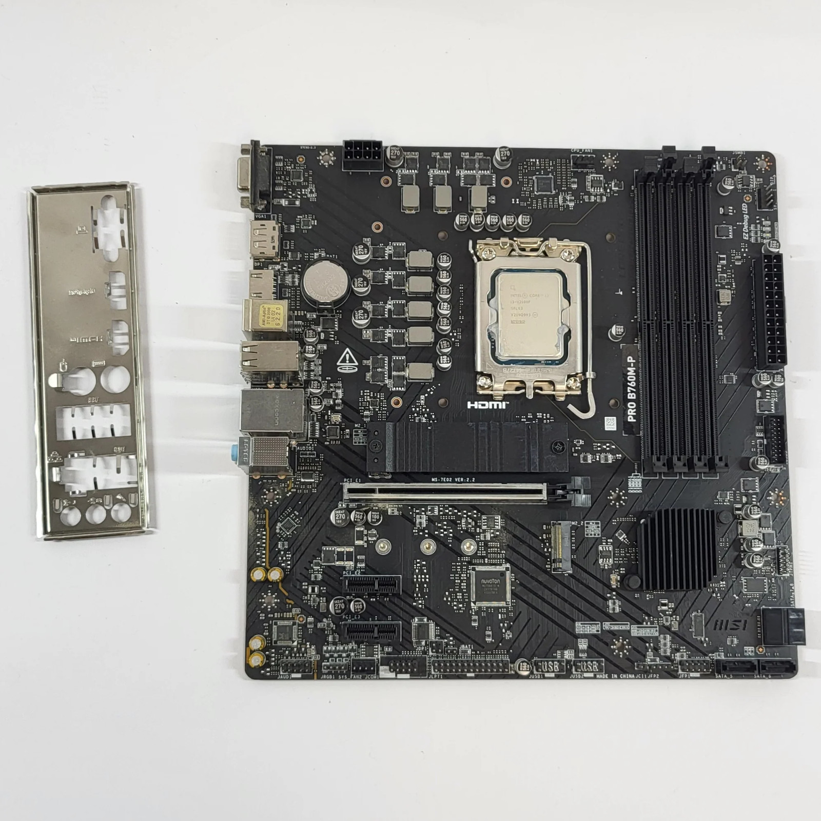 MSi PRO B760M-P LGA 1700 Intel Core i3-12100F Quad Core 3.30GHz mATX
