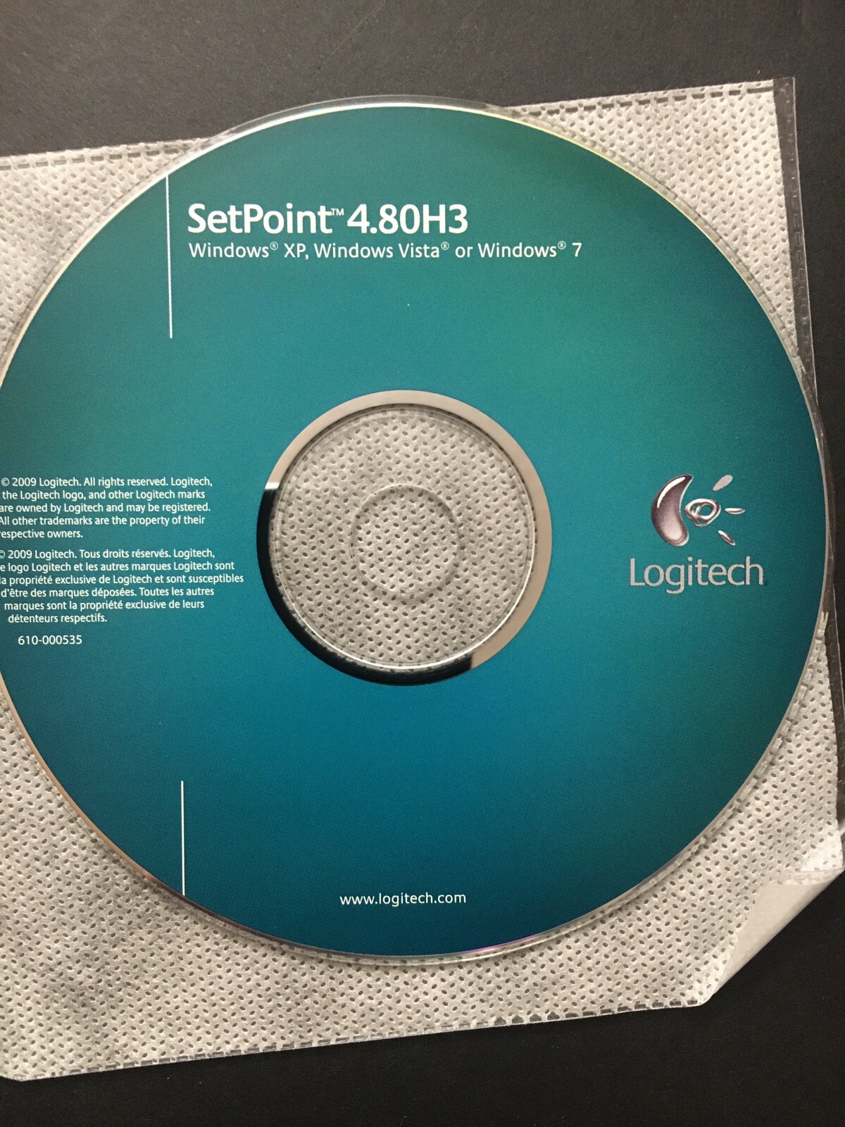 Logitech SetPoint 4.80H3 Install CD- Win/XP/vista/Win 7 - 