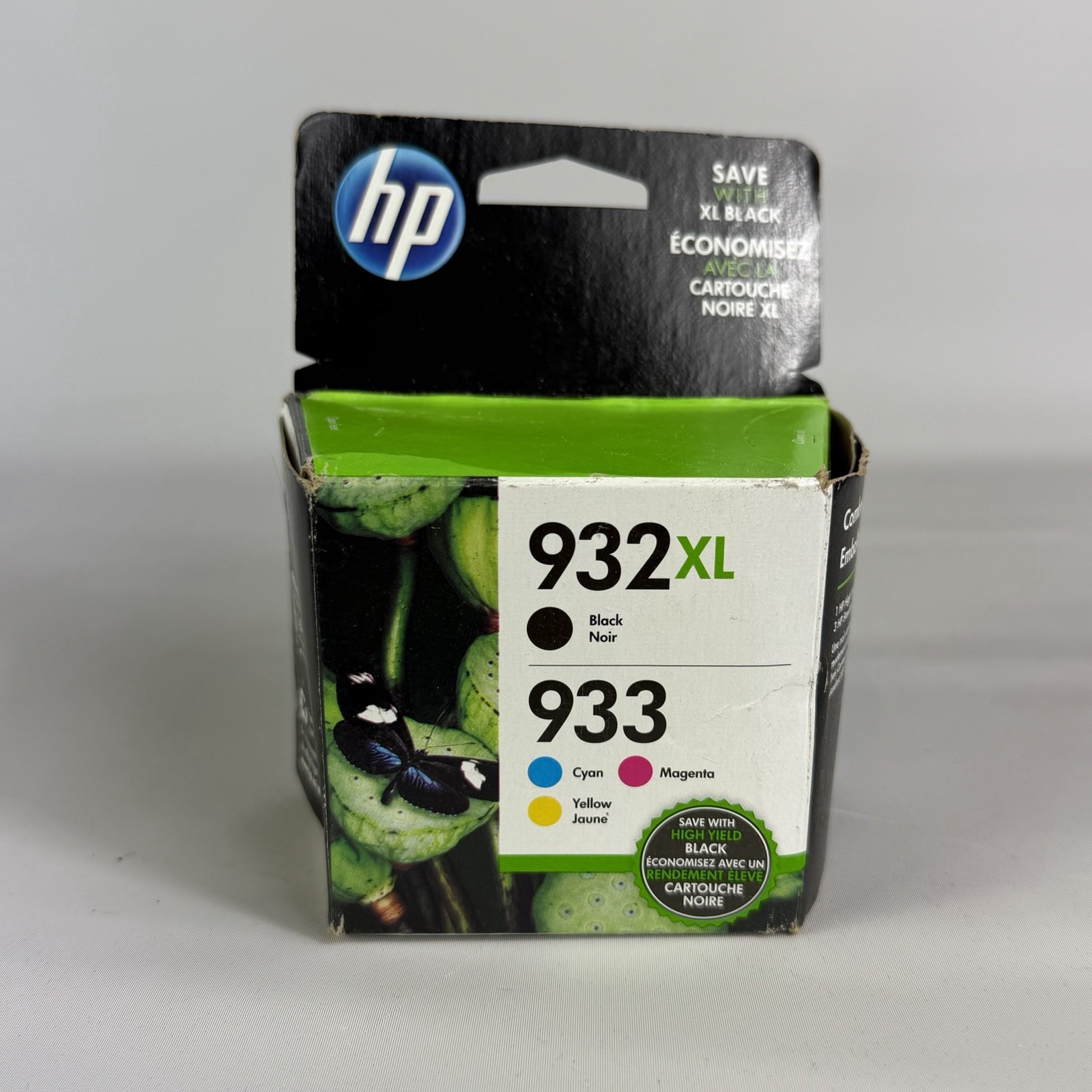 HP 932 XL Black & 933 Tri-Color Cyan, Magenta,Yellow Ink Cartridge Exp. Nov 2021