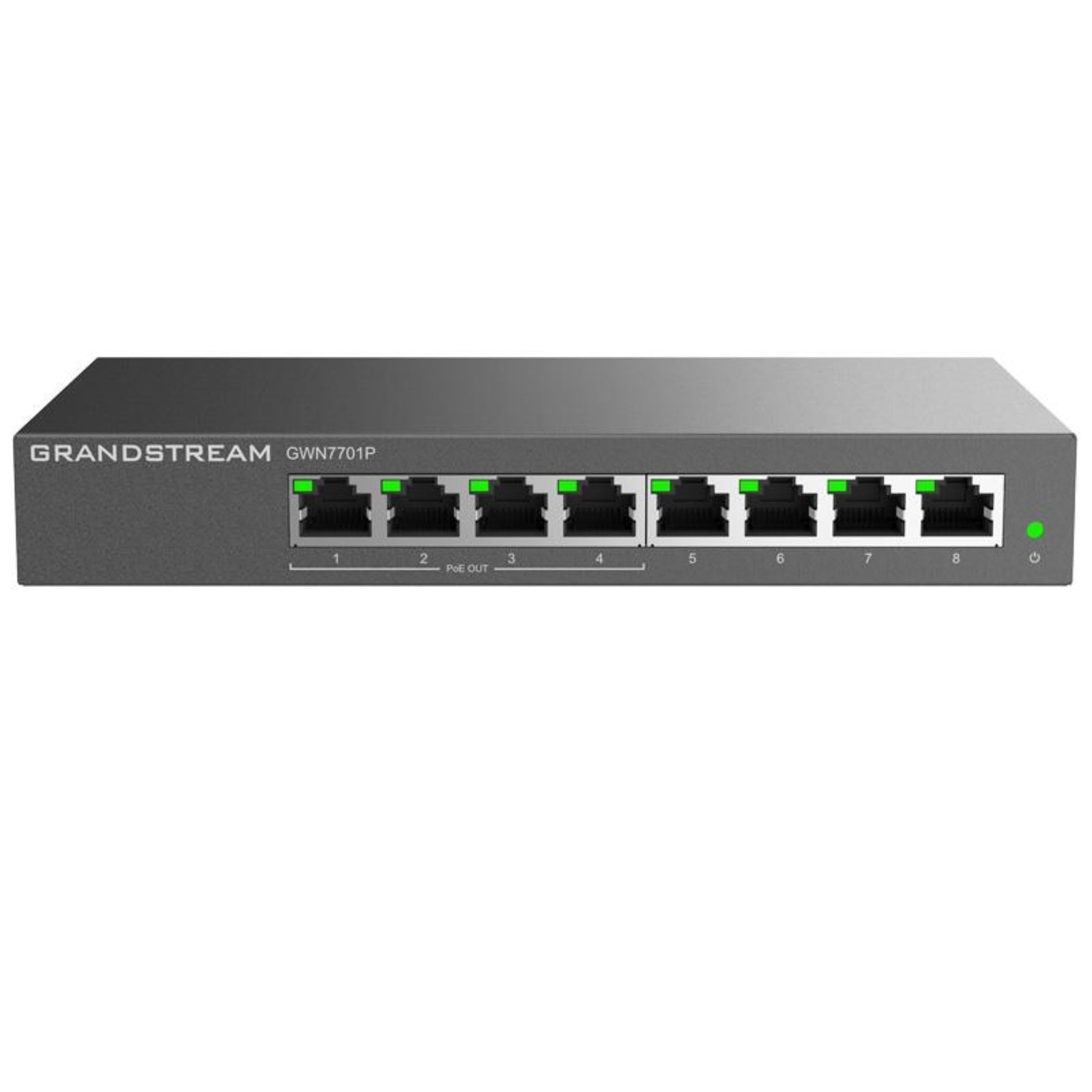 Grandstream Gwn7701p 8-Port Gigabit Ethernet Unmanaged PoE Switch Plug & Play