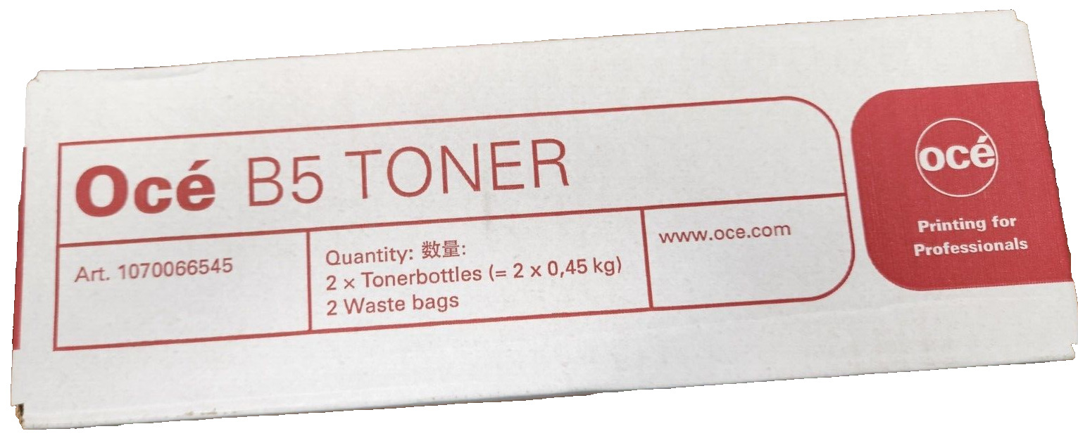 Oce B5 Toner Kit 7045009 Black 2 Bottles 25001843 for 9600/TDS300 New in Box