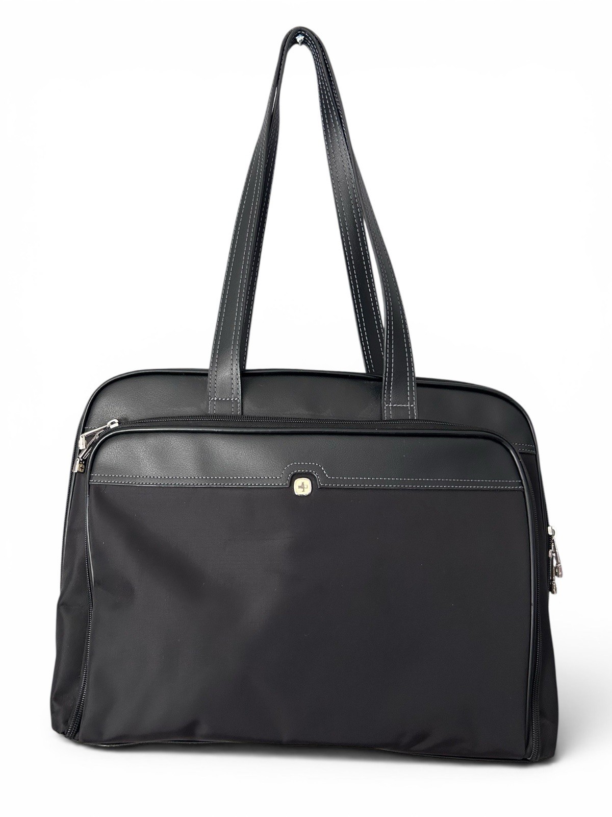 Wegner Swiss Faux Leather Trim Briefcase Laptop Bag