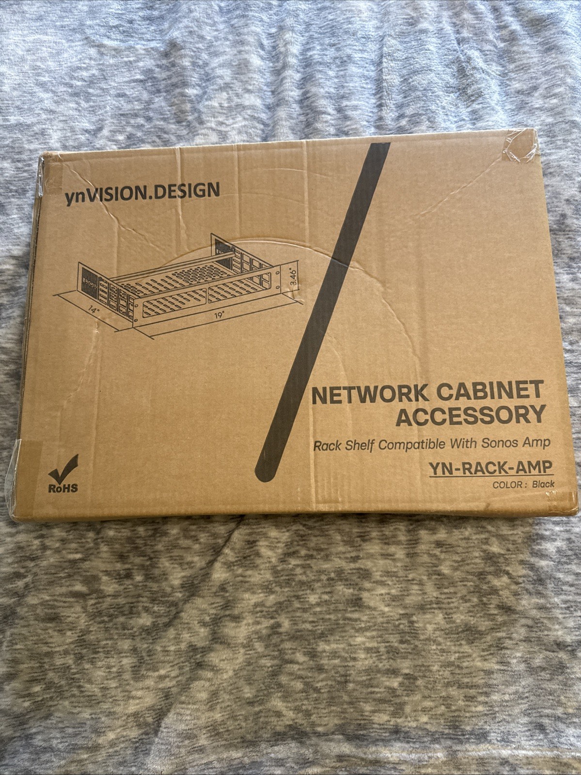 ynVISION.DESIGN Custom Rack Shelf Compatible with SONOS AMP | Rack Mountable
