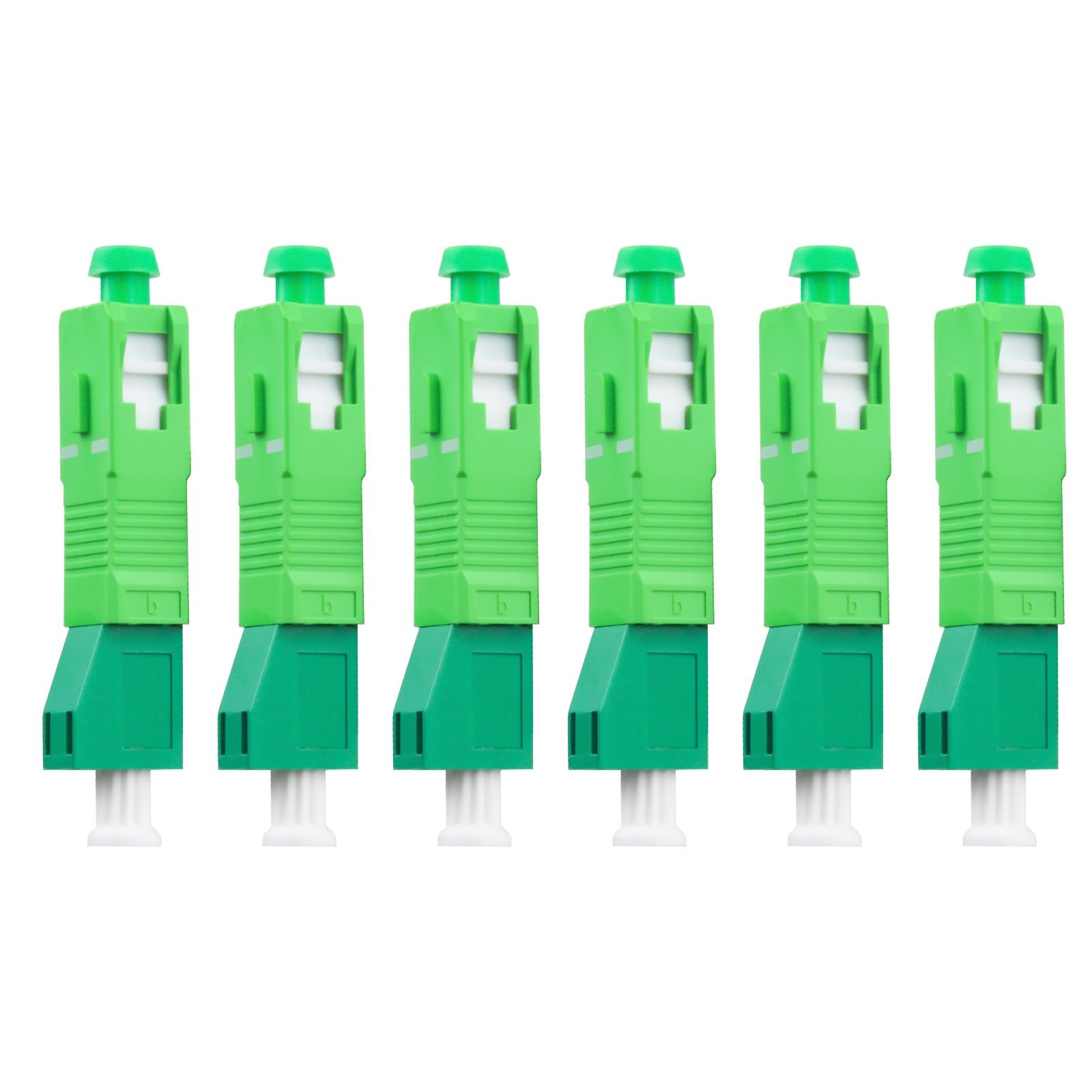 6 PCS Single Mode 9/125um SC/APC Male To LC/APC Female Hybrid Adapter