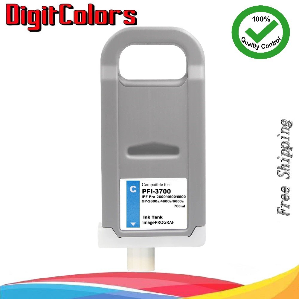PFI-3700 Cyan Ink Cartridge for Canon iPF PRO-2600 PRO-4600 PRO-6600