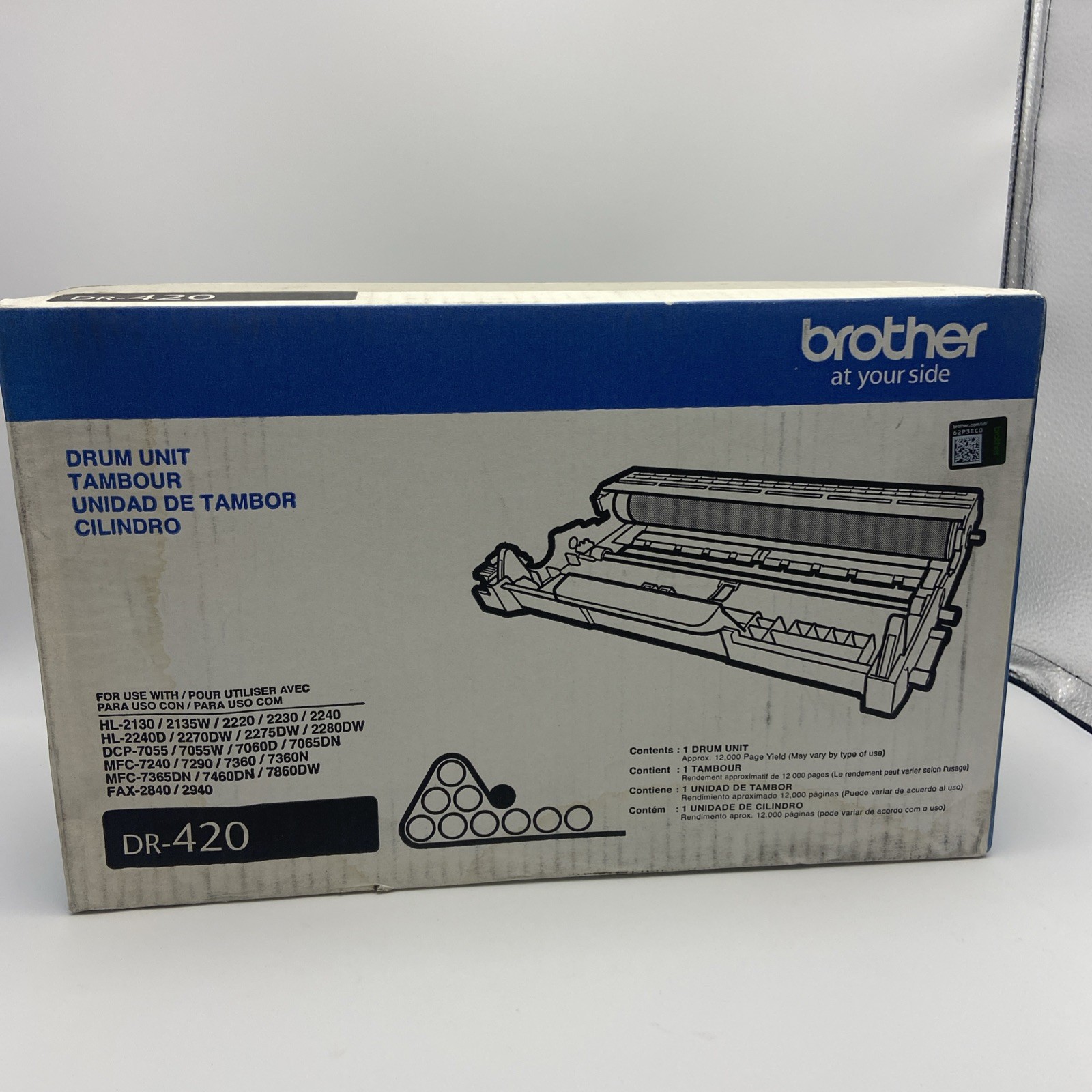 Brother Genuine DR-420 Drum Unit DR420 new sealed- Box damaged 