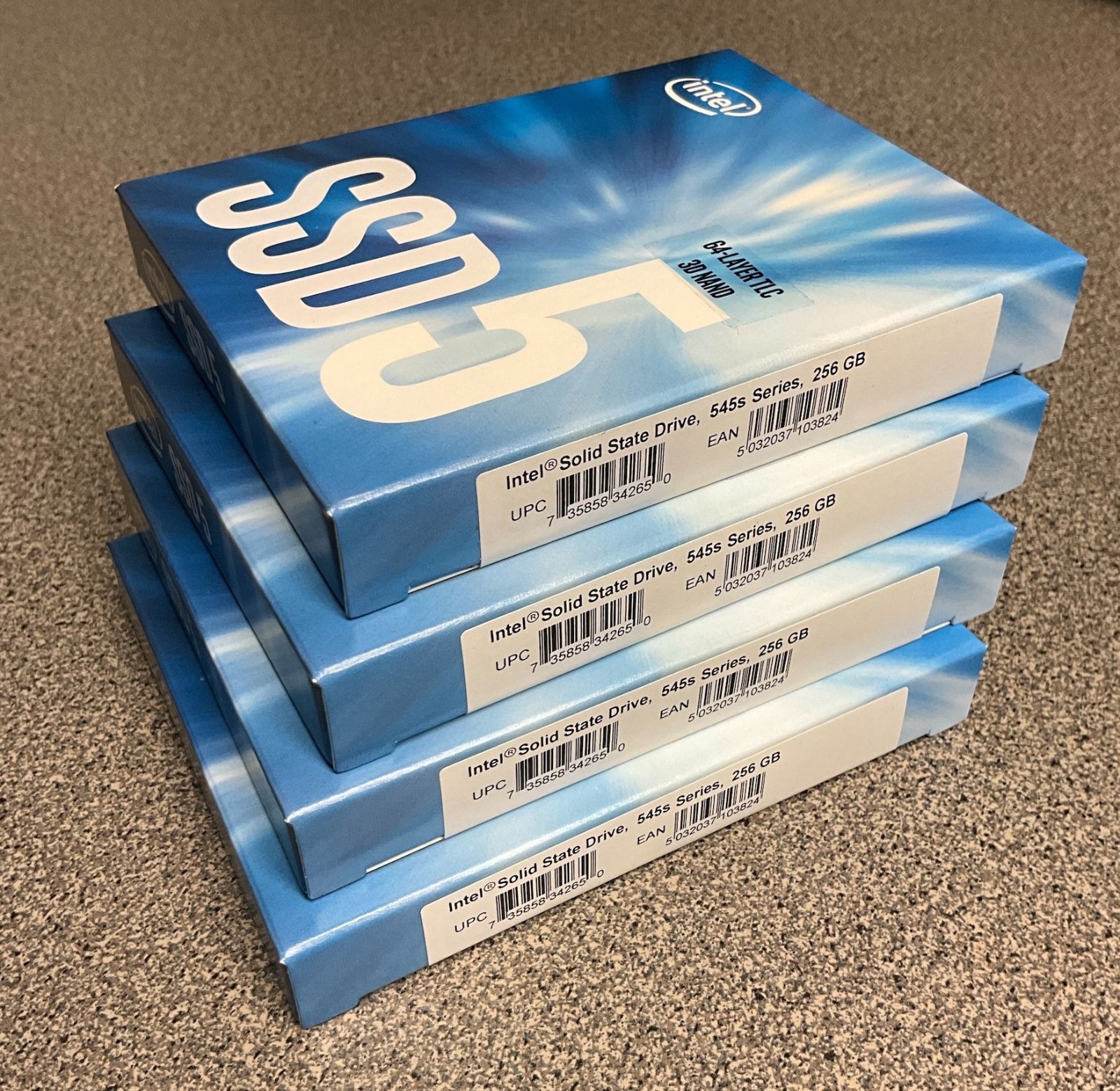 LOT OF 4 Intel 545S 256GB M.2 2280 SATA TLC SSD