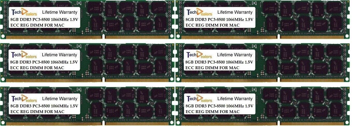  48GB 6X 8GB DDR3 PC3-8500 memory for MacPro 4,1 5,1 2009-2013 Nehalem MC561LL/A