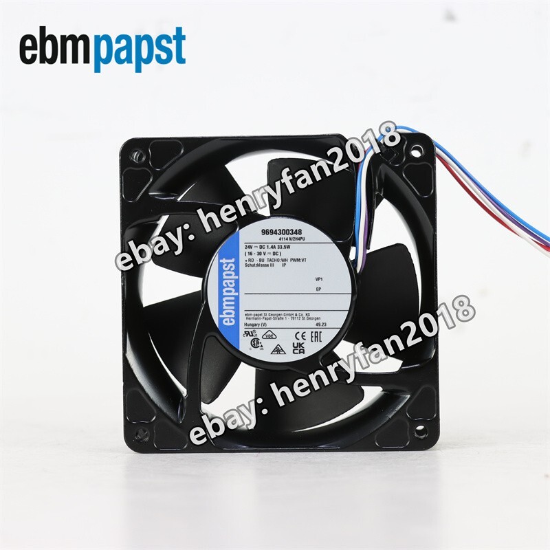 4114N/2H4PU Axial Fan 24VDC 33.1W 1.38A 6800RPM120*120*38MM Cooling Fan