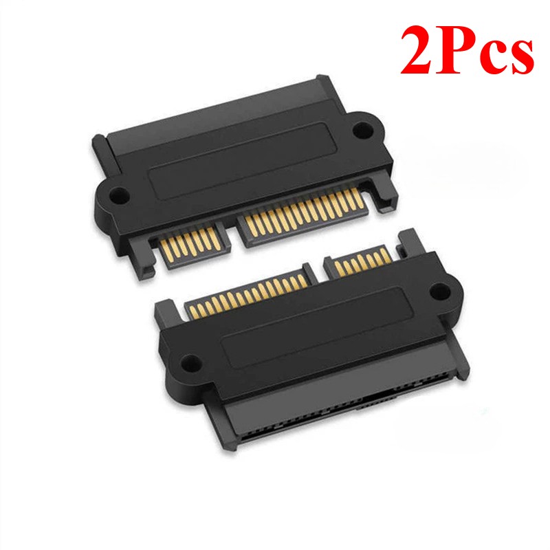 2x SFF-8482 Computer Cable Connectors SAS to SATA 22 pin HDD Raid Adapter