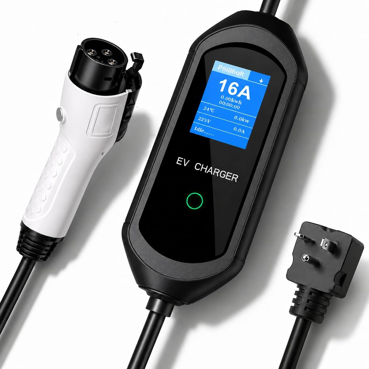 Upgraded Level 1 & 2 EV Charger, J1772 Electric Car Charger 8-16Amp Adjustable C