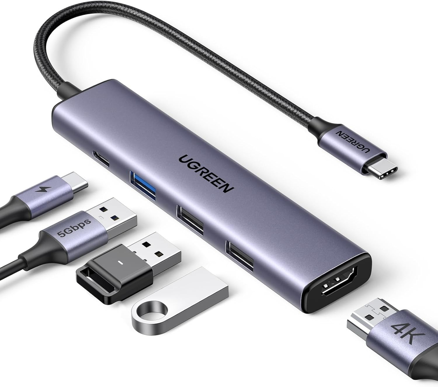 UGREEN Revodok 105 5-in-1 Multiport USB-C Hub PD100W Universal Dock