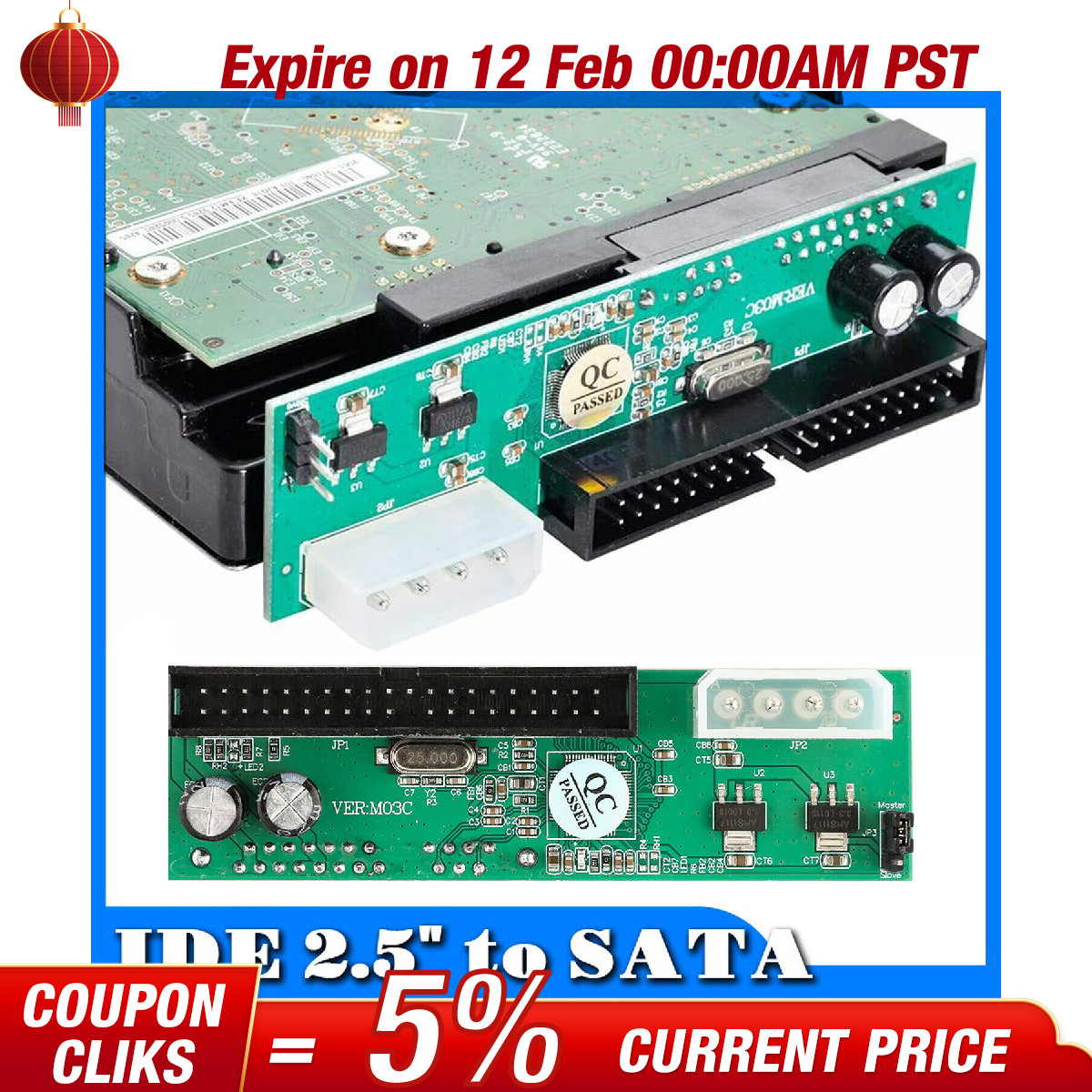 SATA to PATA/IDE Hard Drive Adapter Converter 3.5 HDD Parallel to Serial ATA US