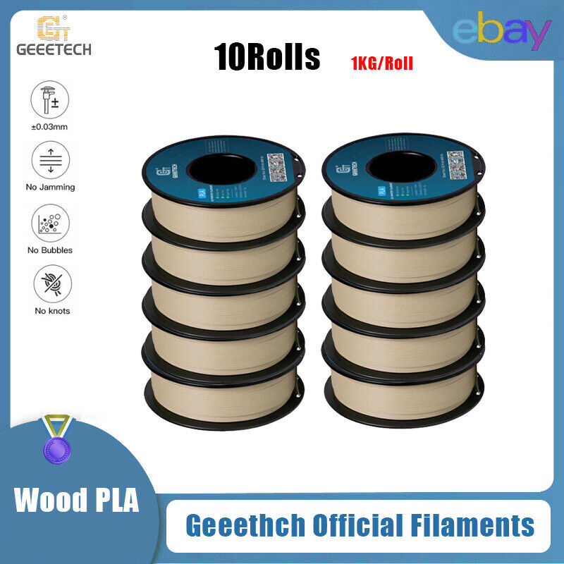 10pcs 1kg/roll GEEETECH PLA Filament Wood Black Walnut PLA 1.75mm 3D Consumables
