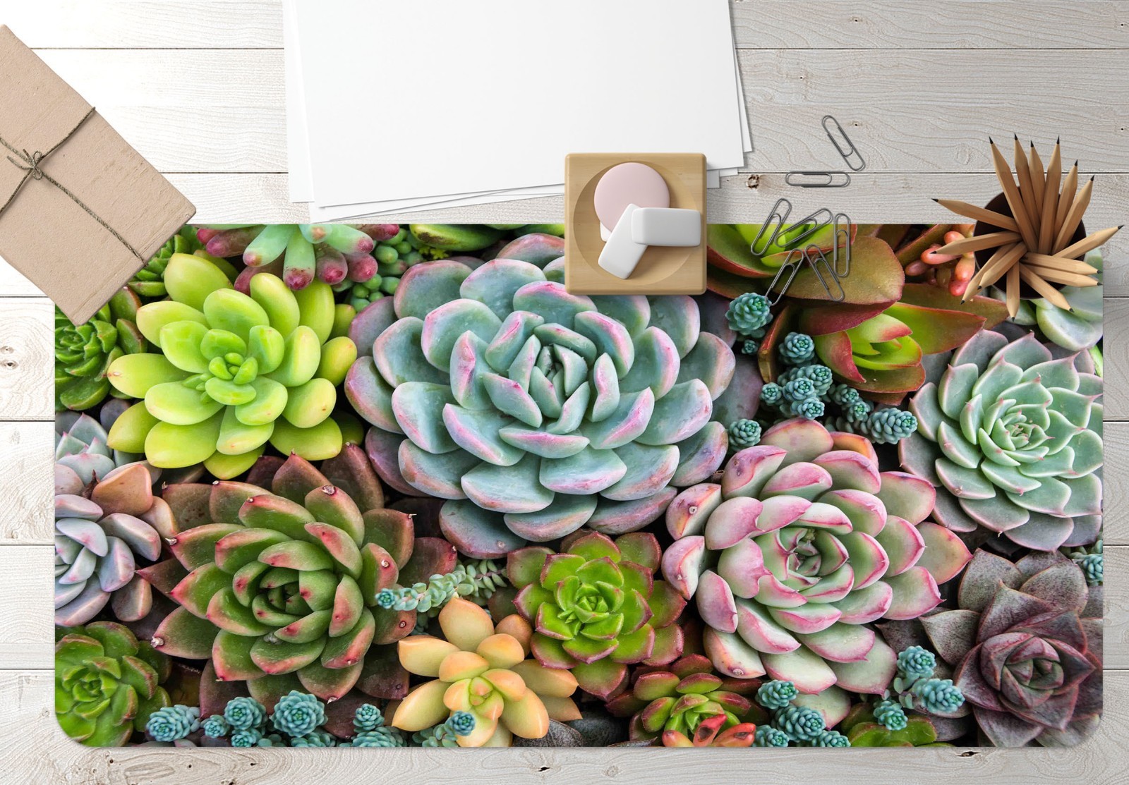 3D Color Succulent  8 Non-slip Office Desk Mouse Mat Keyboard Game
