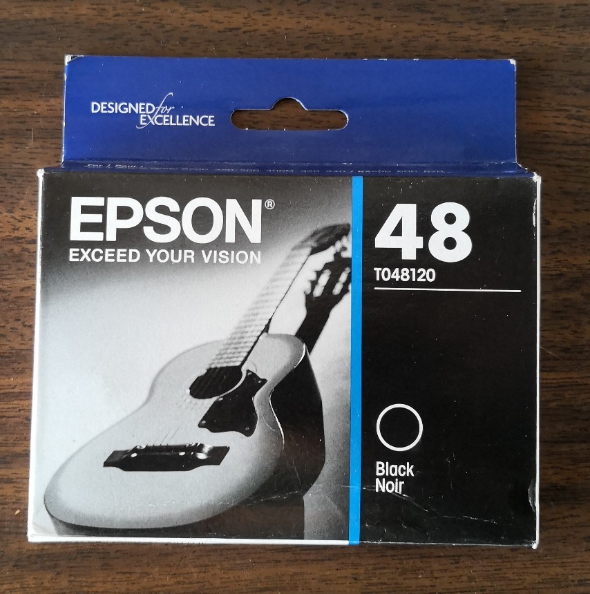 2019 NIB Genuine Epson 48 Black ink T0481 T048120 for R200 300 320 RX500 600 620