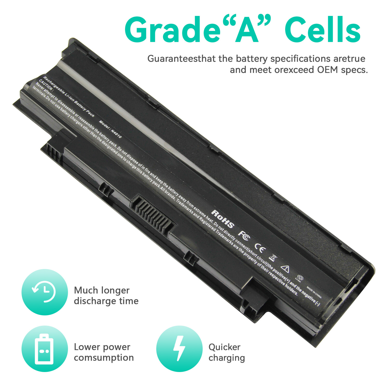 9 Cells Battery For Dell Inspiron 3520 3420 M5030 N5110 N5050 N7110 N4010 J1KND