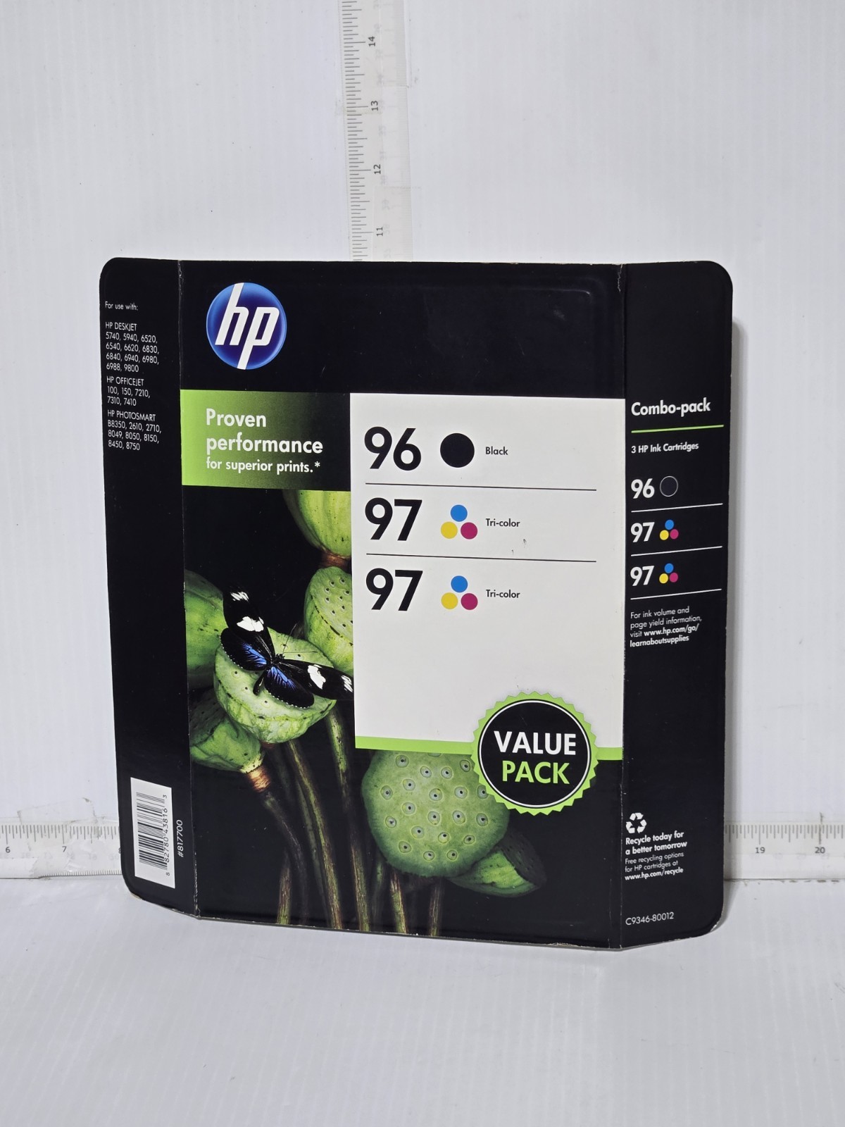 Genuine HP 96 Black HP 97 TRI-COLOR (2) Ink Cartridges Value Pack Sealed OEM
