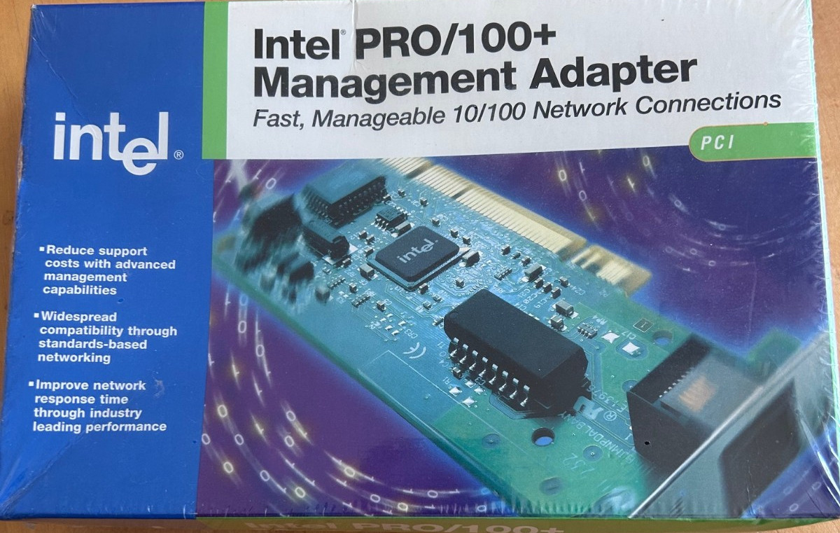 Intel Pro/100+ Management Adapter 10/100+ Brand New in Sealed Retail box