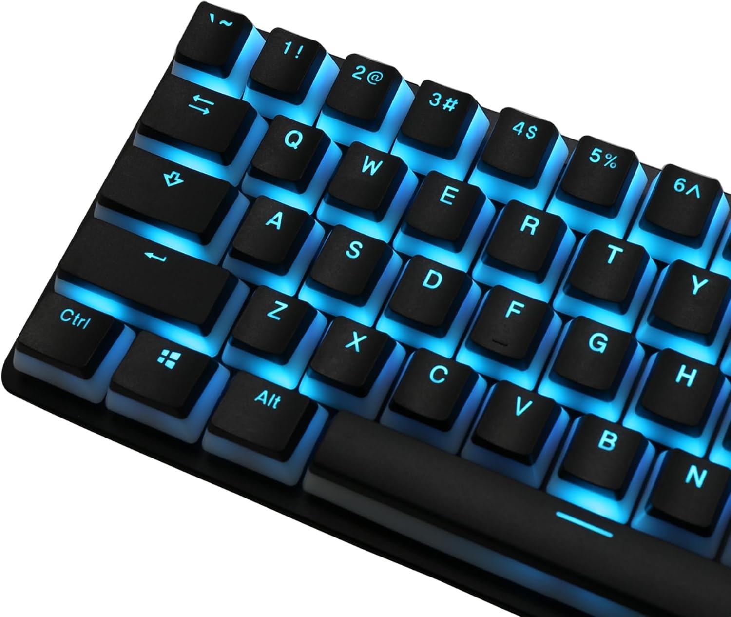 Happy Balls Keycaps PBT Backlit Doubleshot Cherry MX Pudding Keycap Set Black 